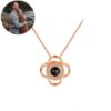floral personalised projection necklace
